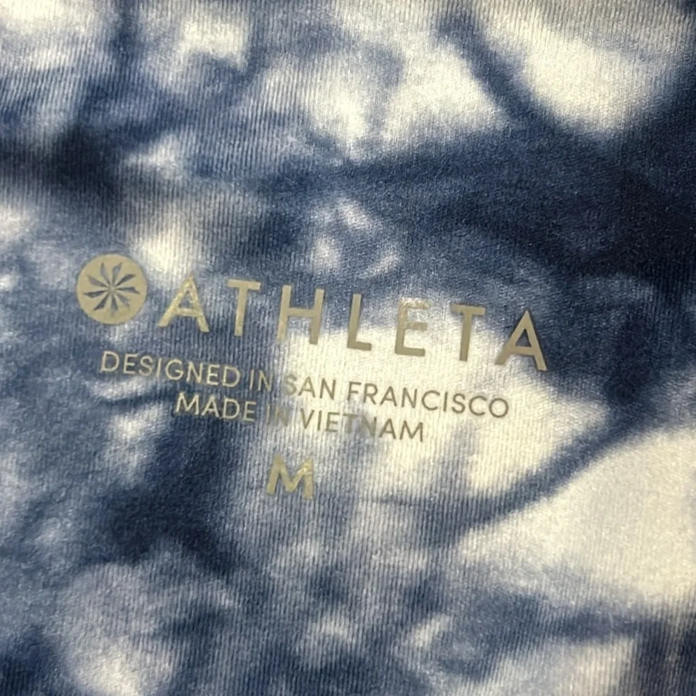 Super Cute women’s ATHLETA TIE DYE SALUTATION 7/8 TIGHT IN POWERVITA size MEDIUM - Picture 6 of 10